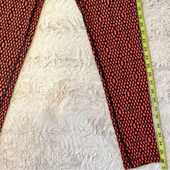 Nike Pro‎ Dri Fit Orange Running Athletic Leggings M Foldover - Picture 7 of 9